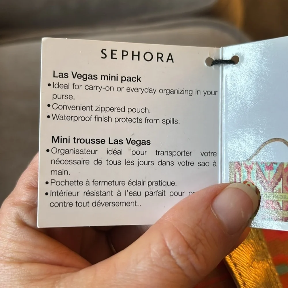 Sephora Las Vegas Mini Pack Pink and Orange Cosmetic Bag - Picture 11 of 11